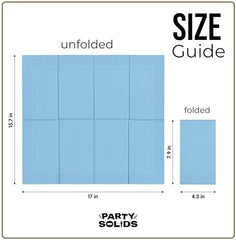 Light Blue Guest Towel Napkins | 8 in. x 4 in. | 40 Ct.
