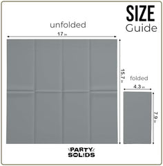 Silver Guest Towel Napkins | 8 in. x 4 in. | 40 Ct.