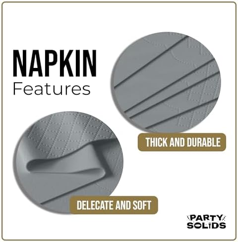 Silver Guest Towel Napkins | 8 in. x 4 in. | 40 Ct.