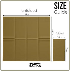 Gold Guest Towel Napkins | 8 in. x 4 in. | 40 Ct.
