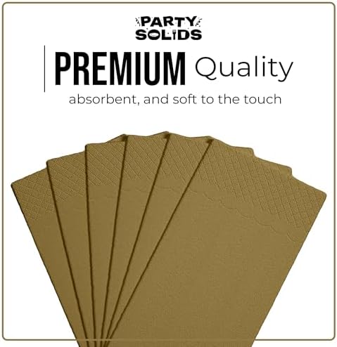Gold Guest Towel Napkins | 8 in. x 4 in. | 40 Ct.
