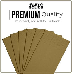 Gold Guest Towel Napkins | 8 in. x 4 in. | 40 Ct.