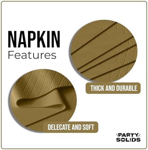 Gold Guest Towel Napkins | 8 in. x 4 in. | 40 Ct.