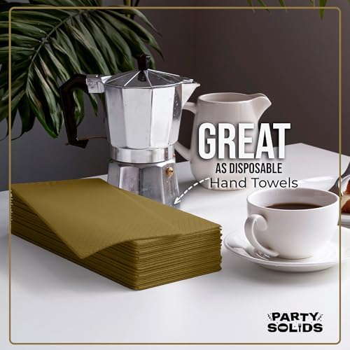 Gold Guest Towel Napkins | 8 in. x 4 in. | 40 Ct.