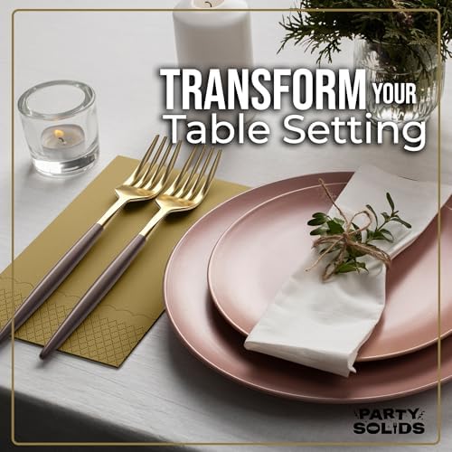 Gold Guest Towel Napkins | 8 in. x 4 in. | 40 Ct.