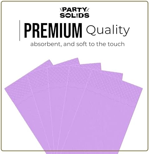 Lavender Guest Towel Napkins | 8 in. x 4 in. | 40 Ct.