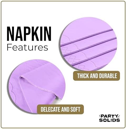 Lavender Guest Towel Napkins | 8 in. x 4 in. | 40 Ct.