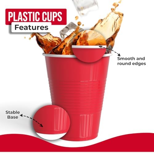 18 Oz. Red Plastic Cups | 50 Ct.