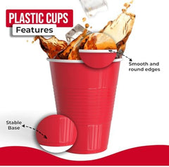 18 Oz. Red Plastic Cups | 50 Ct.