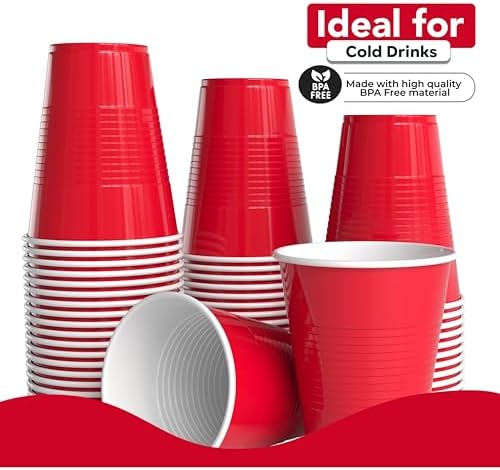18 Oz. Red Plastic Cups | 50 Ct.