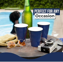 18 Oz. Navy Plastic Cups | 50 Ct.