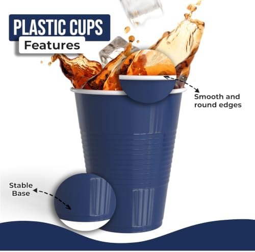 18 Oz. Navy Plastic Cups | 50 Ct.