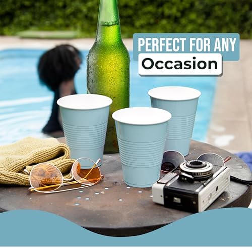 18 Oz. Light Blue Plastic Cups | 50 Ct.
