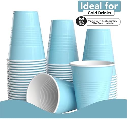 18 Oz. Light Blue Plastic Cups | 50 Ct.