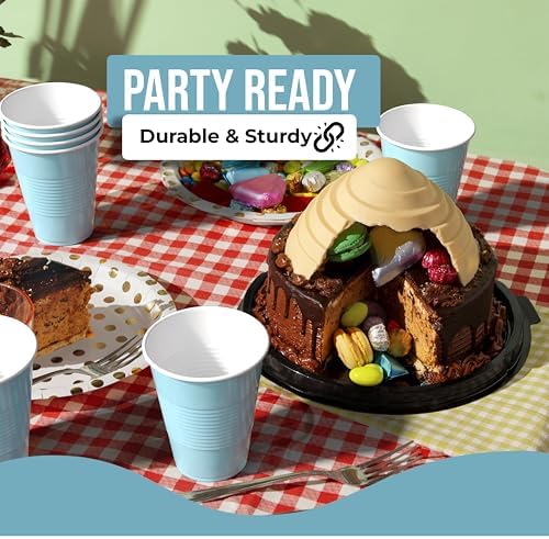 18 Oz. Light Blue Plastic Cups | 50 Ct.