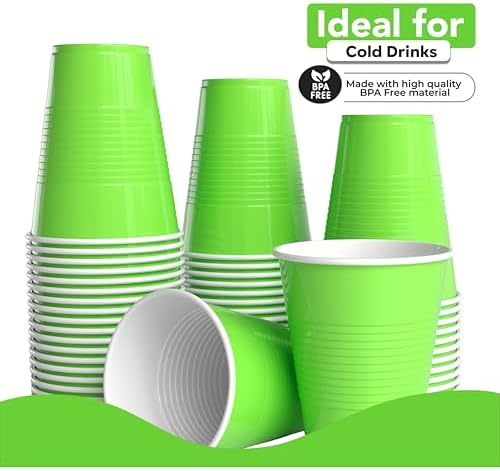 18 Oz. Lime Green Plastic Cups | 50 Ct.