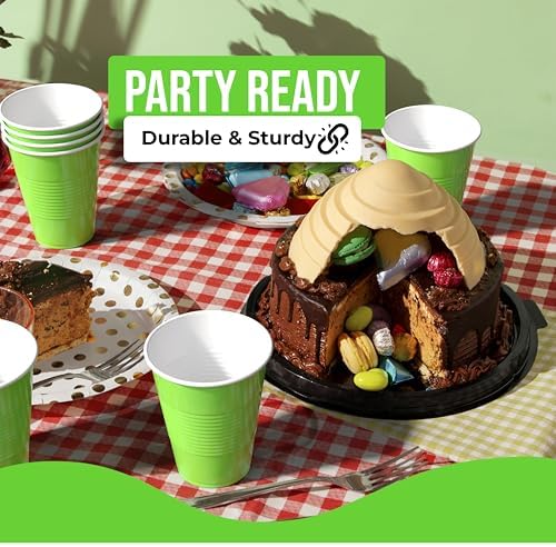 18 Oz. Lime Green Plastic Cups | 50 Ct.
