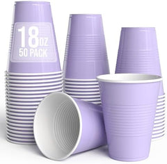 18 Oz. Lavender Plastic Cups | 50 Ct.