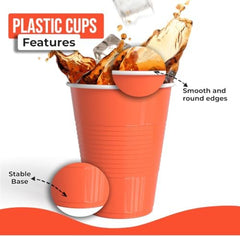 18 Oz. Orange Plastic Cups | 50 Ct.