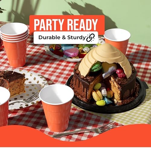 18 Oz. Orange Plastic Cups | 50 Ct.