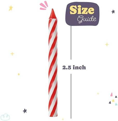 Assorted Spiral Birthday Candles - Vibrant Primary Colors