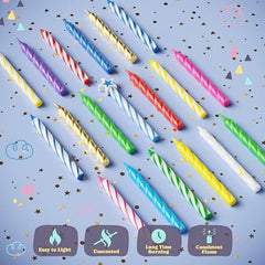 Pretty Pink Candy Stripe Birthday Candles