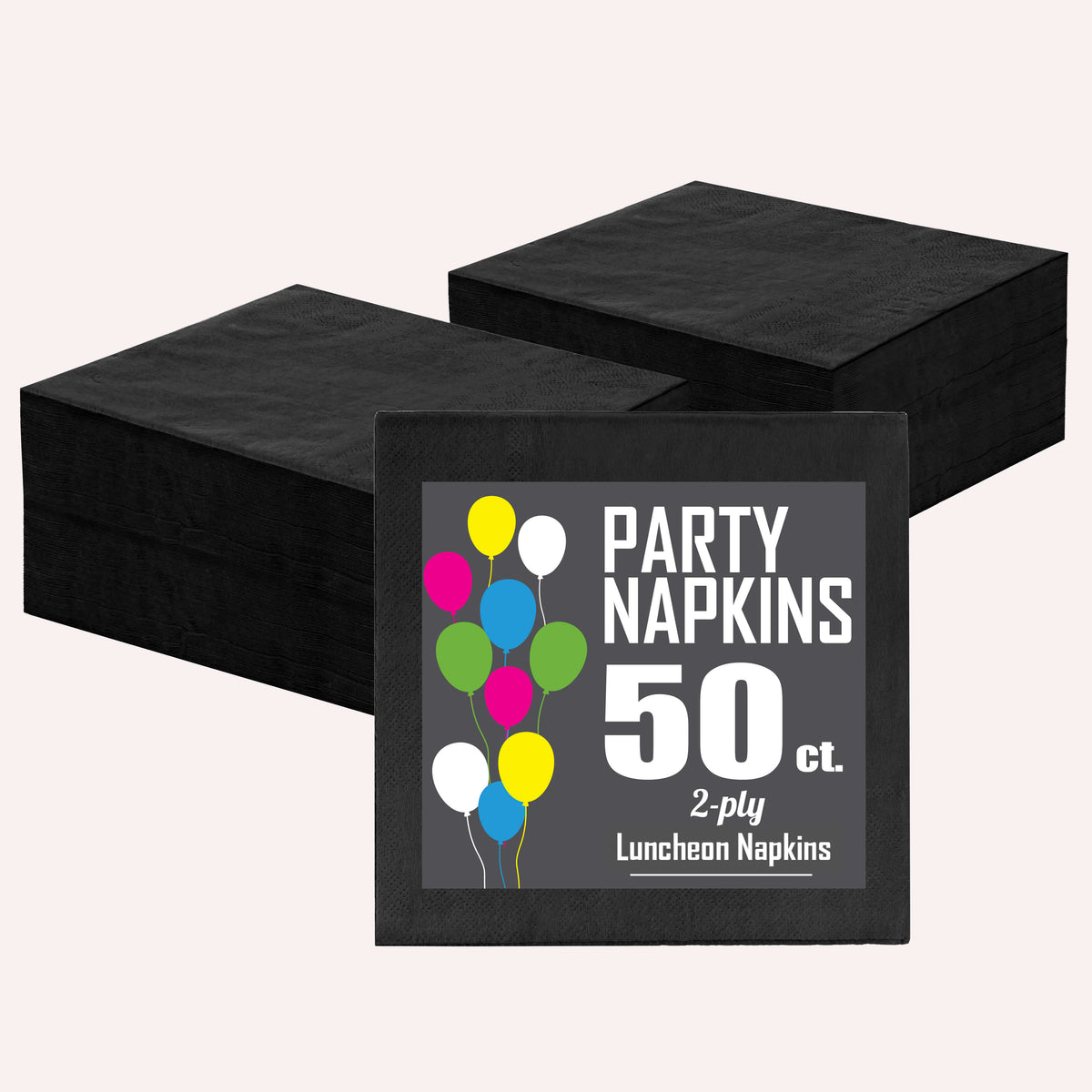 Black Luncheon Napkins | 50 Count