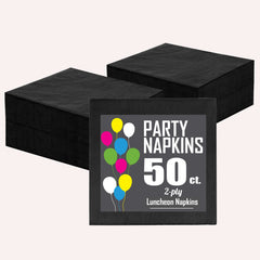 Black Luncheon Napkins | 50 Count