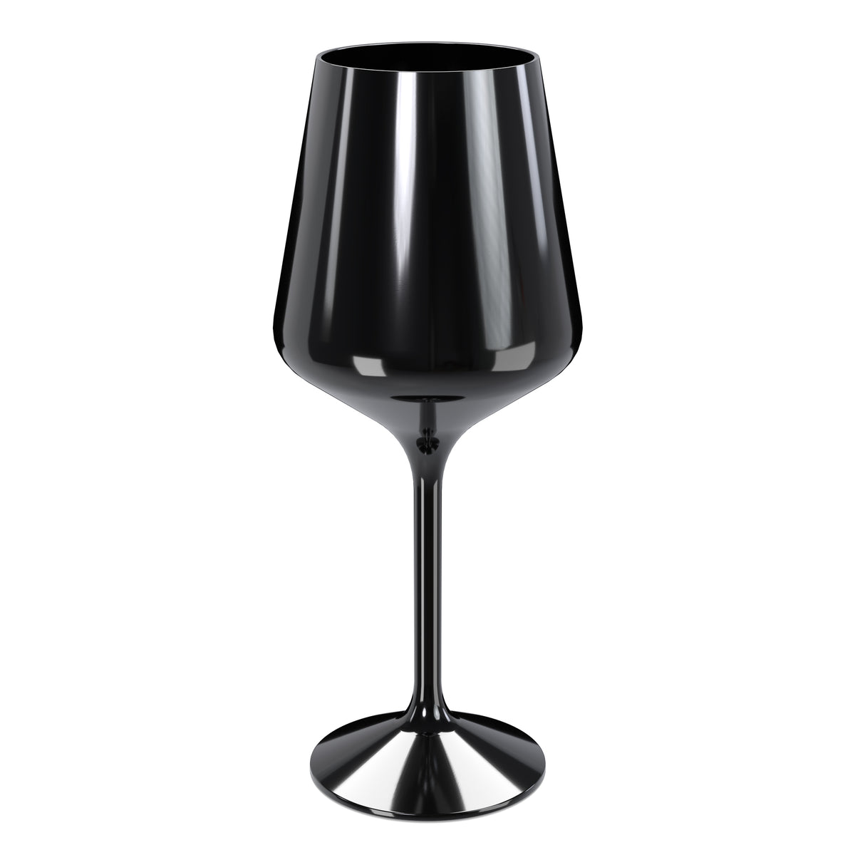 16 Oz. Black Stemmed Wine Glasses | 6 Count