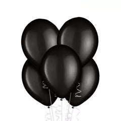 10ct, 12" Black Pearlized Latex Balloon