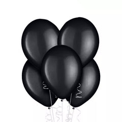 10ct, 12" Black Latex Balloon