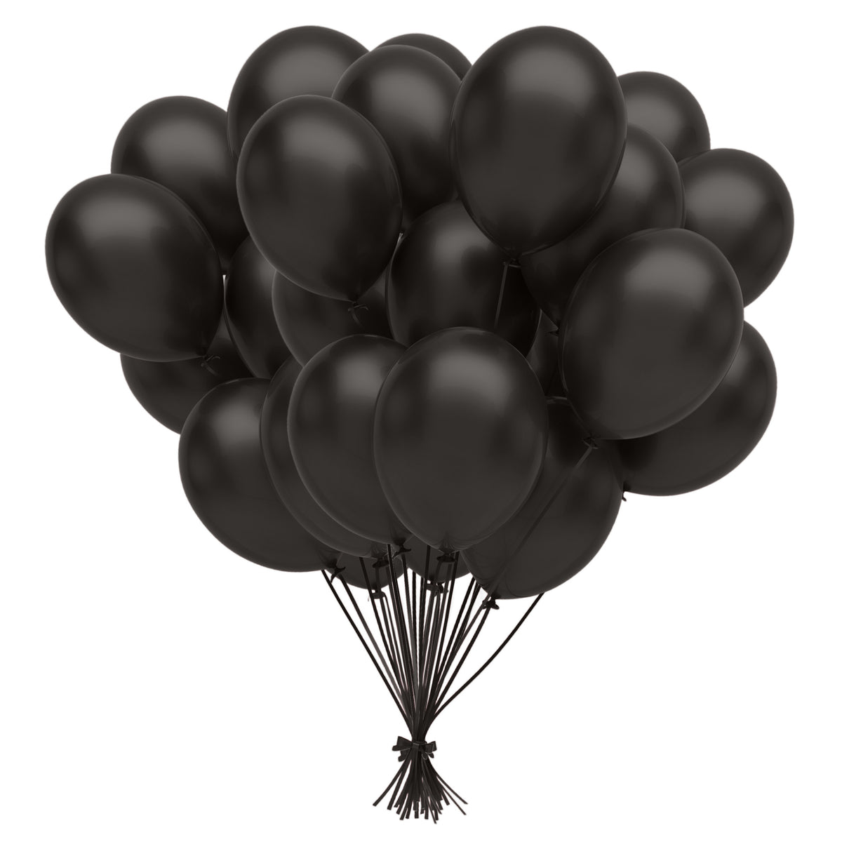 12 In. Black Balloons | 72 Count