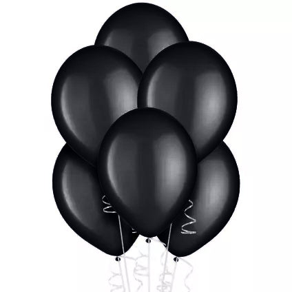 12 In. Black Balloons | 72 Count