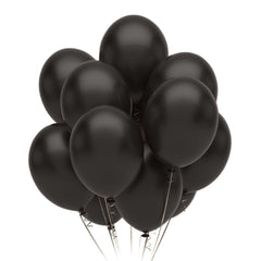 12 In. Black Latex Balloon | 10 Count