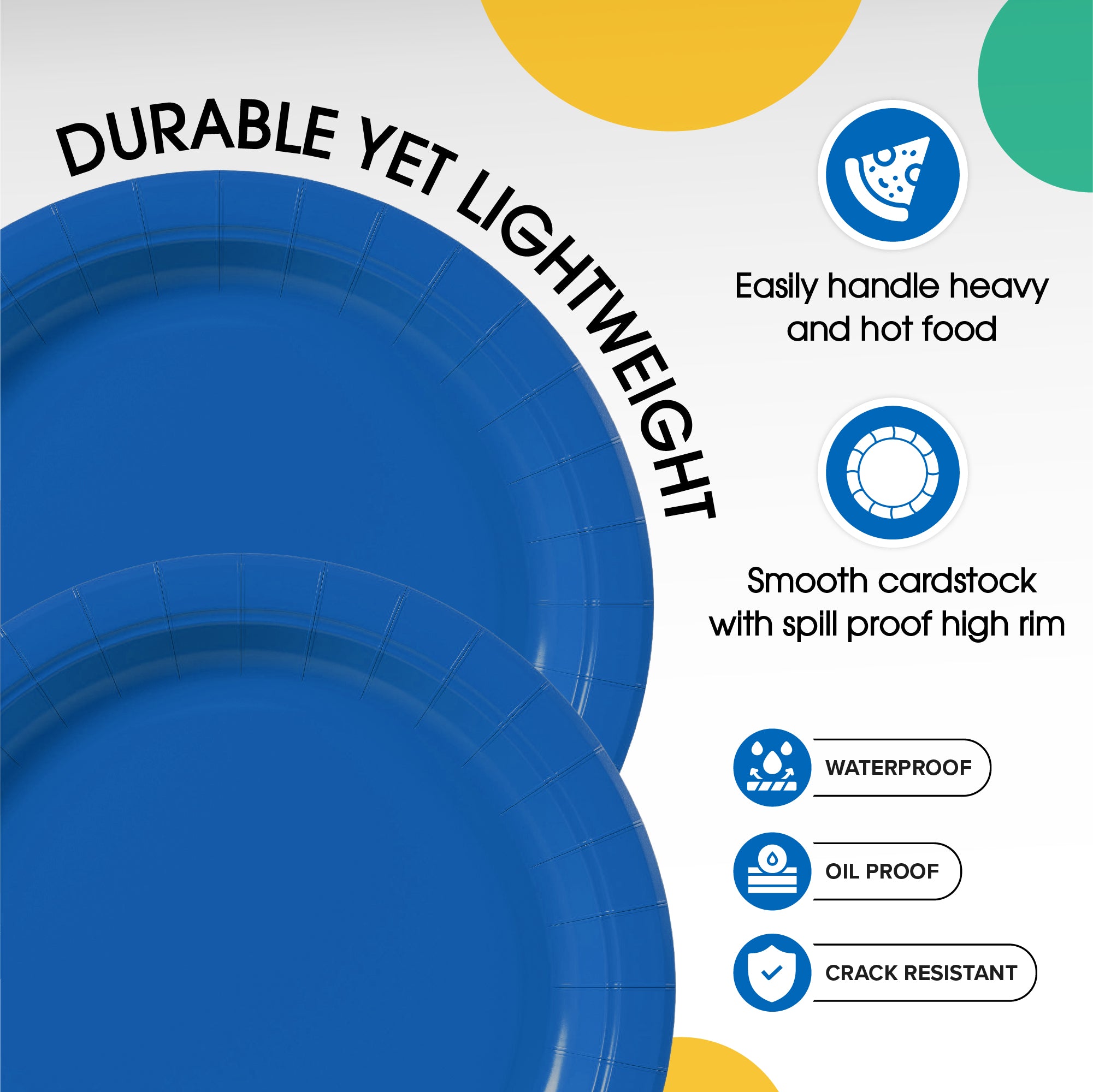 7 in. Dark Blue Paper Plates | 50 Ct.