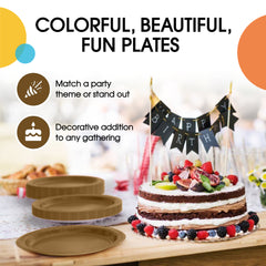 10 In. Bronze Paper Plates - 20 Ct.