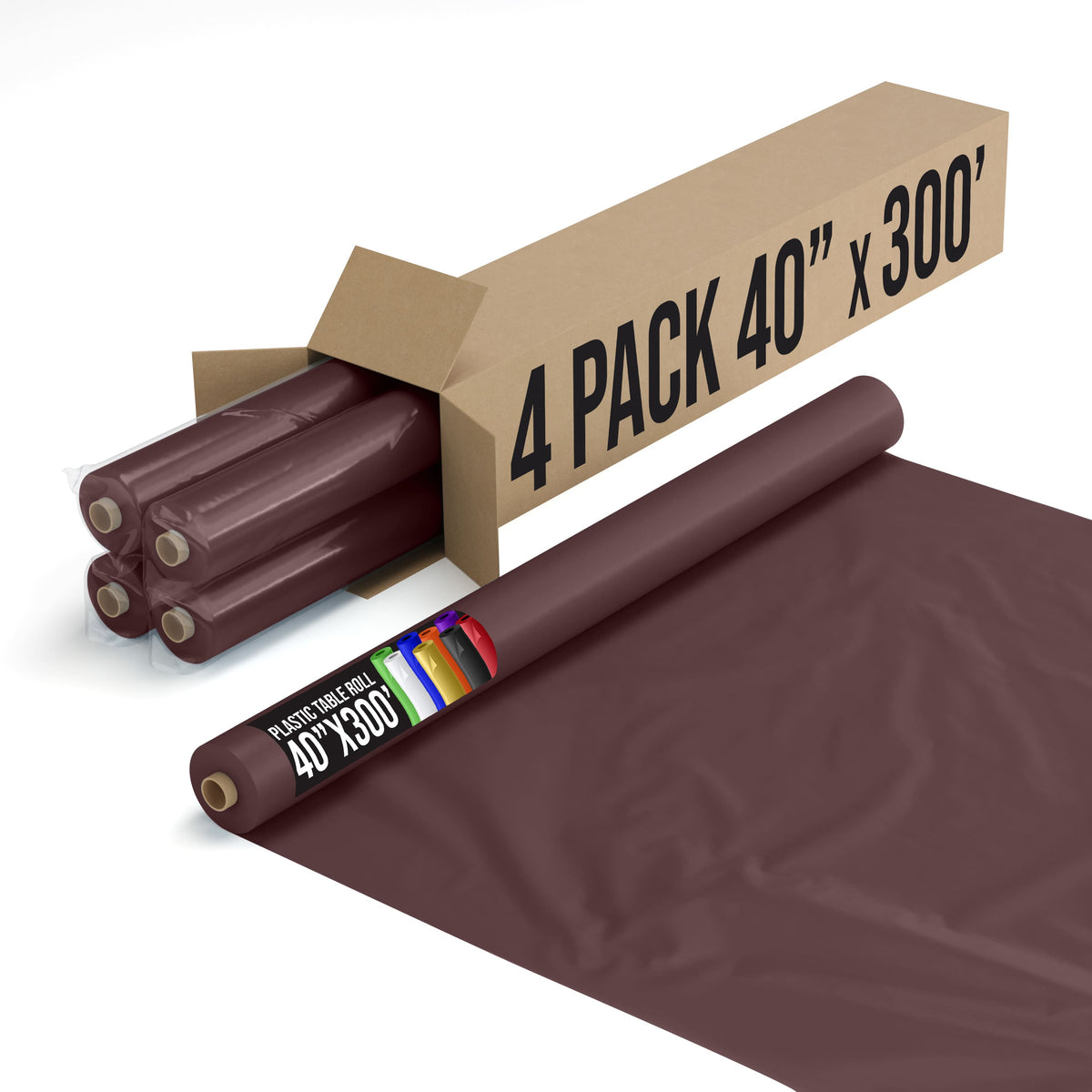 40 In. x 300 Ft. Premium Brown Table Roll | Case of 4