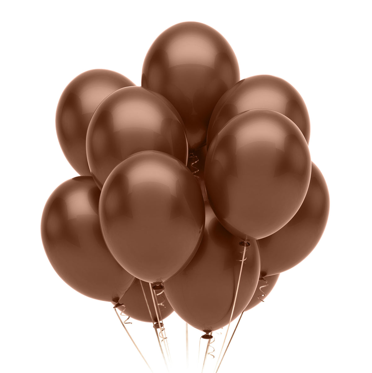 12 In. Brown Latex Balloons | 10 Count