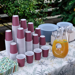 9 Oz. Burgundy Paper Cups | Case of 1000