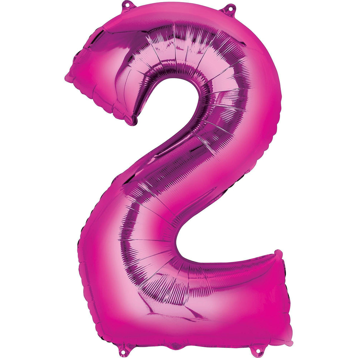 Bright Pink Number "2" Foil Balloon | 34"