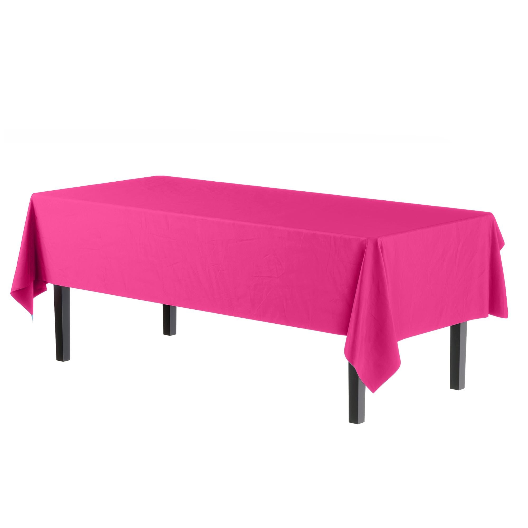 Cerise Plastic Table Covers | 6 Pack