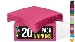 Cerise Luncheon Napkins | 6.75 in. X 6.75 in. | 20 Count
