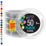 9 in. Clear Plastic Plates | 50 Count