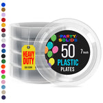 7 in. Clear Plastic Plates | 50 Count