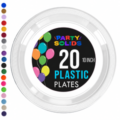 10 in. Clear Plastic Plates | 20 Ct.