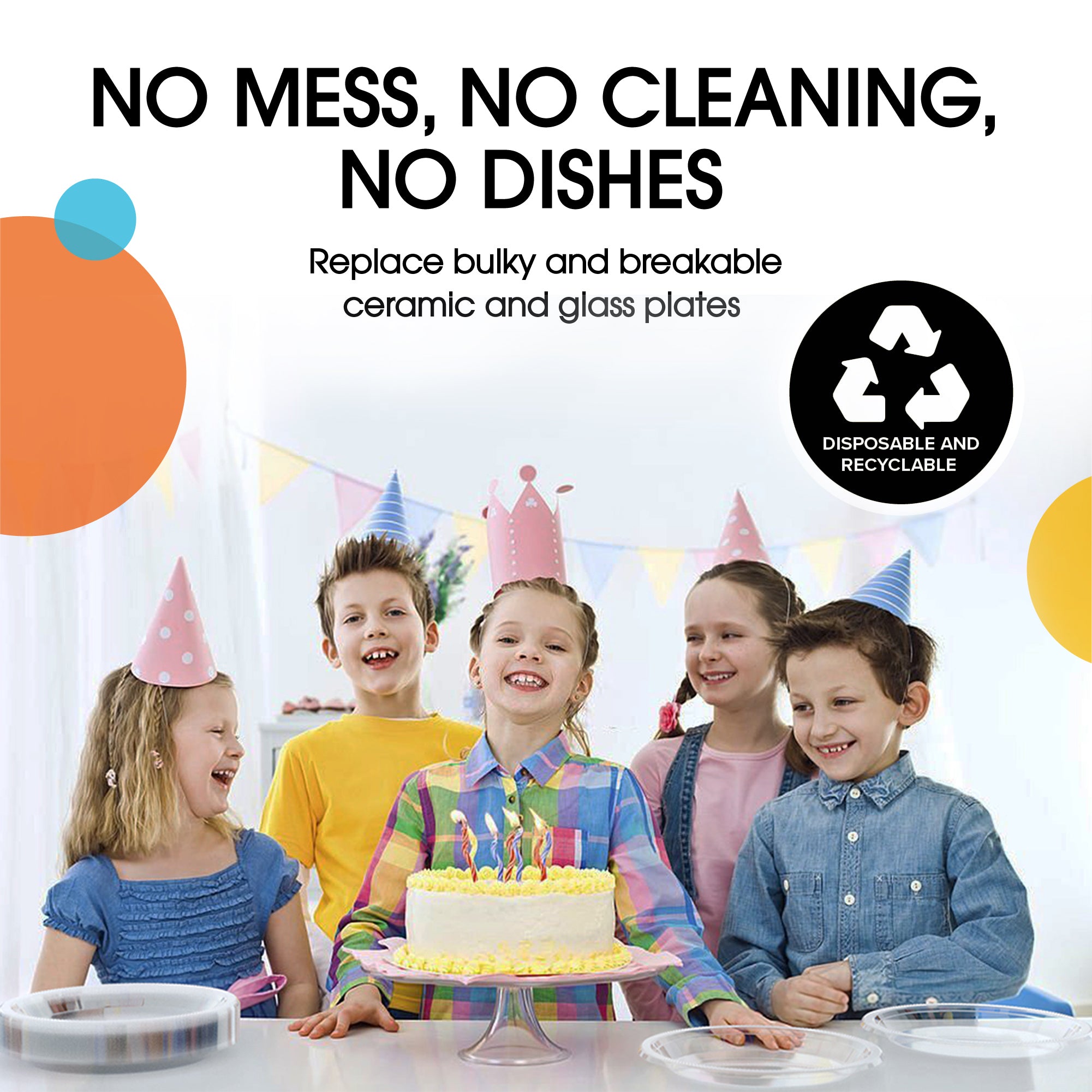 7 in. Clear Plastic Plates | 20 Ct.