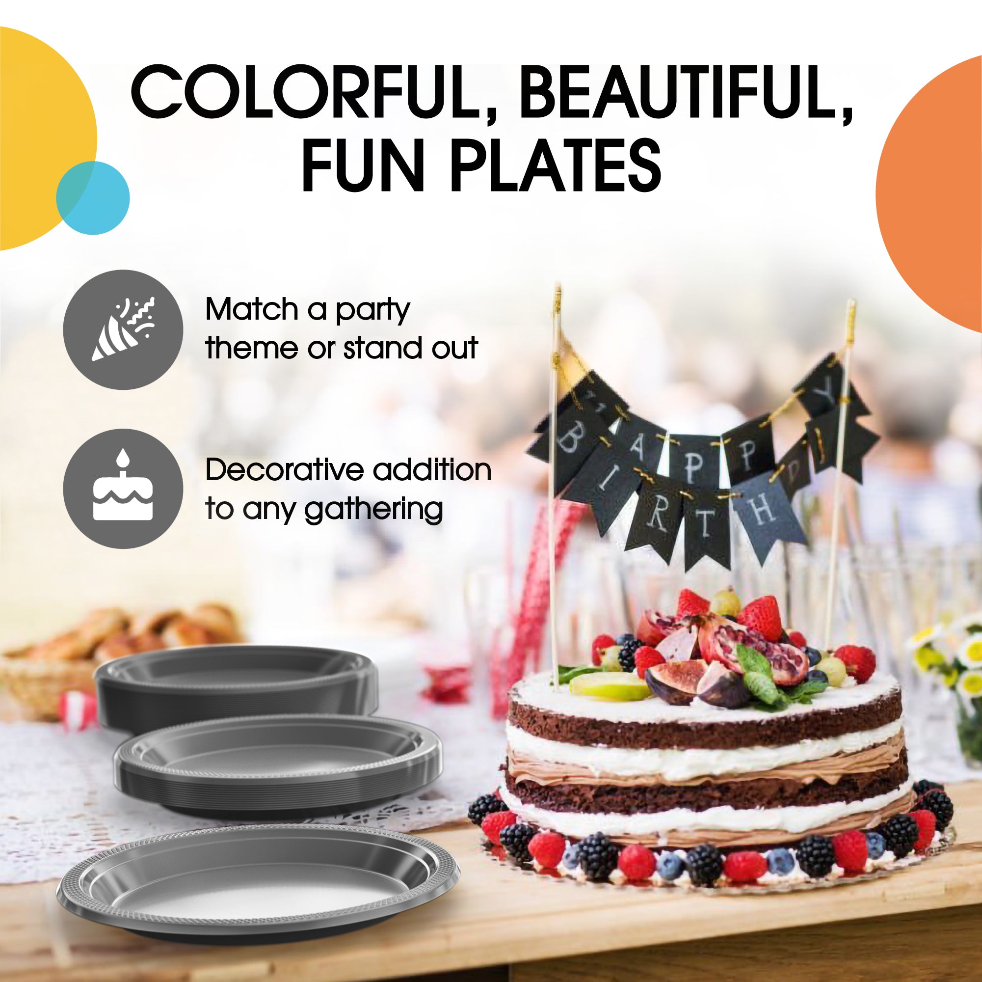 7 in. Silver Plastic Plates | 20 Ct.