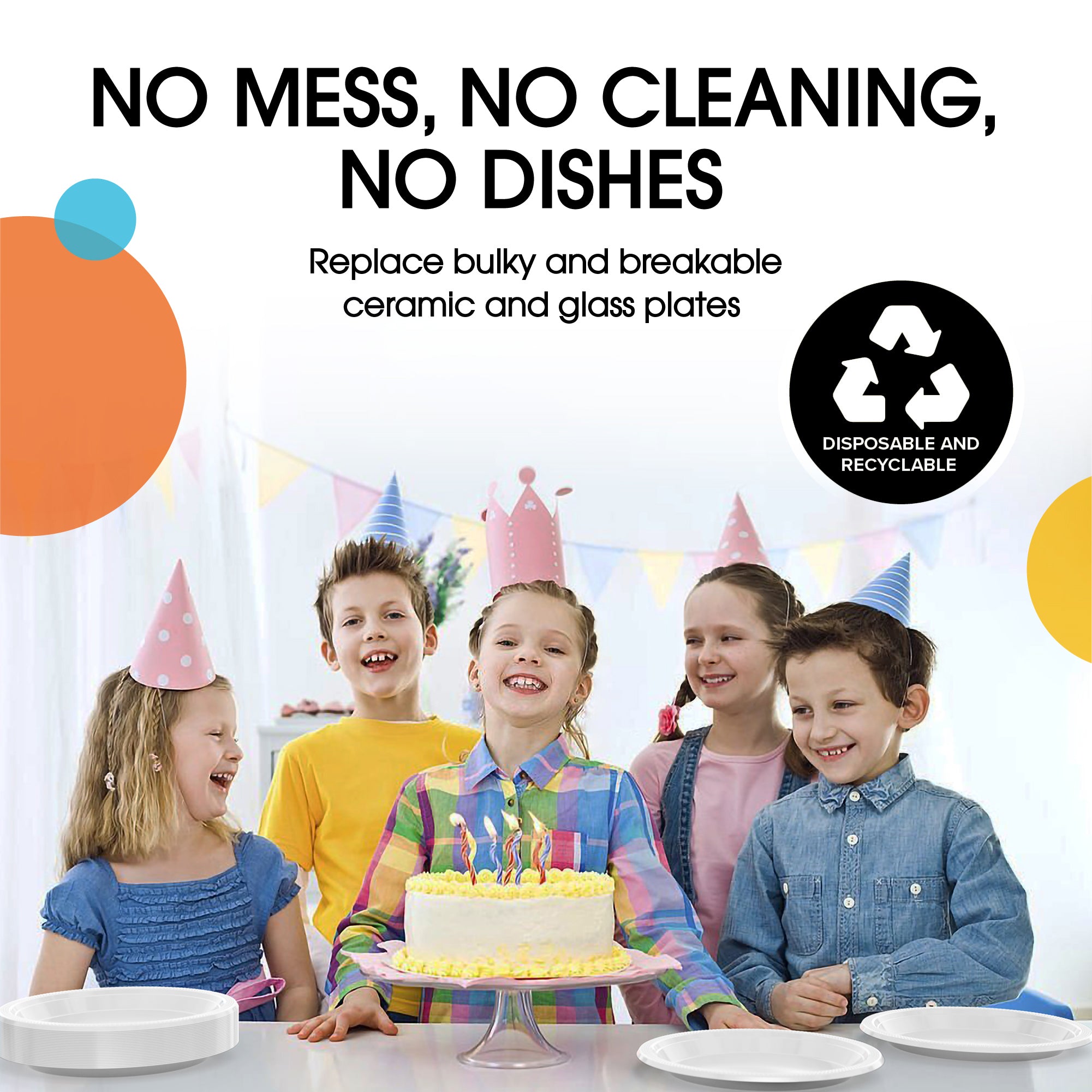 7 in. White Plastic Plates | 20 Ct.