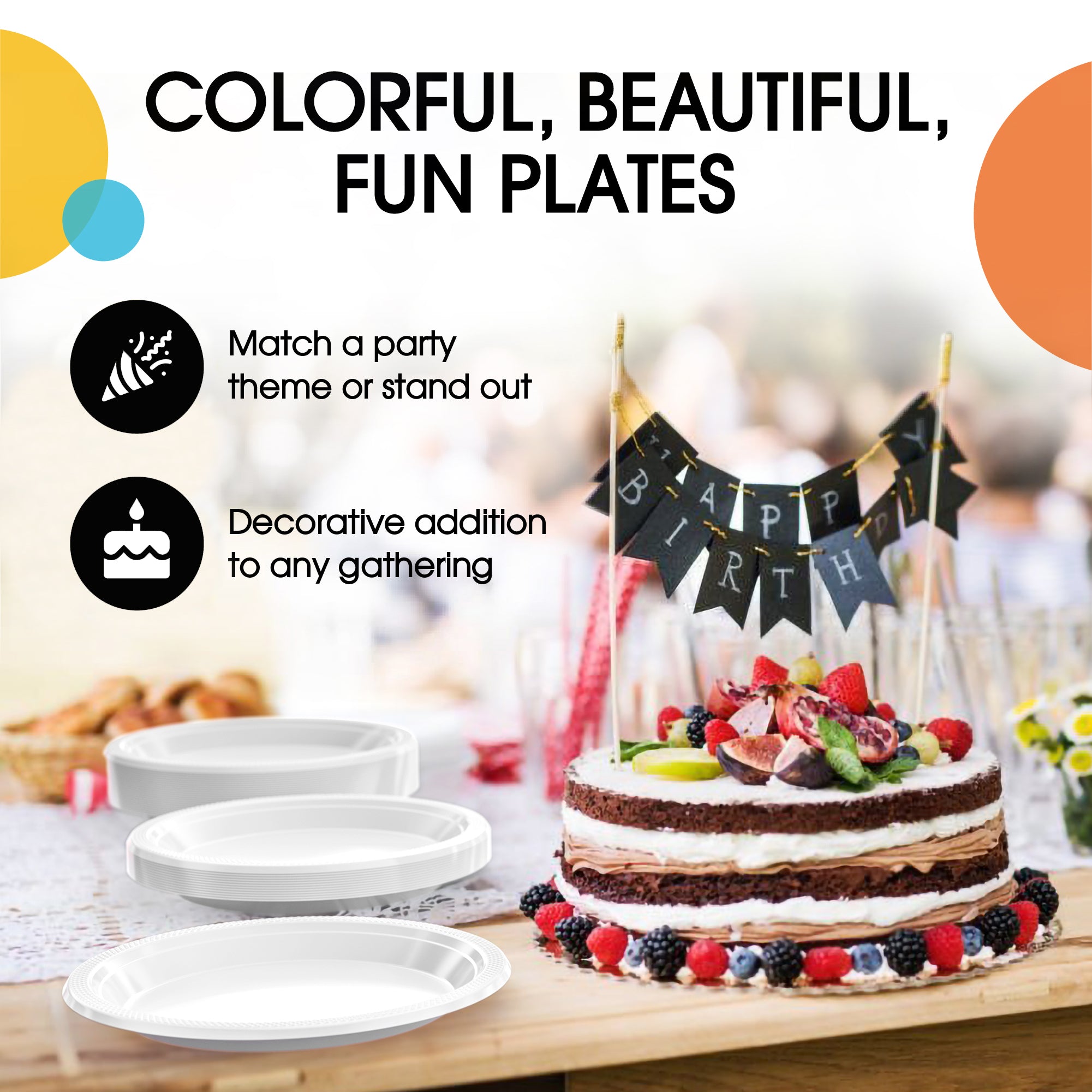 7 in. White Plastic Plates | 20 Ct.