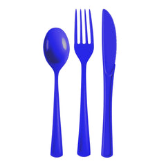 Dark Blue Cutlery Combo Pack - 24 Ct.